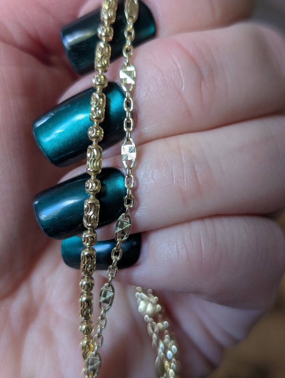 Gold Chain Anklet Set - Elegant Women's Jewelry